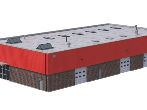 Industrial Building 16 3D Model