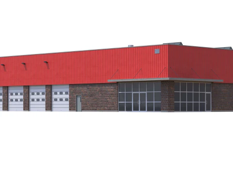 Industrial Building 16 3D Model