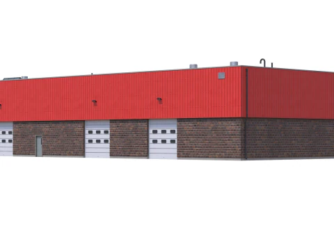 Industrial Building 16 3D Model