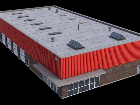 Industrial Building 16 3D Model