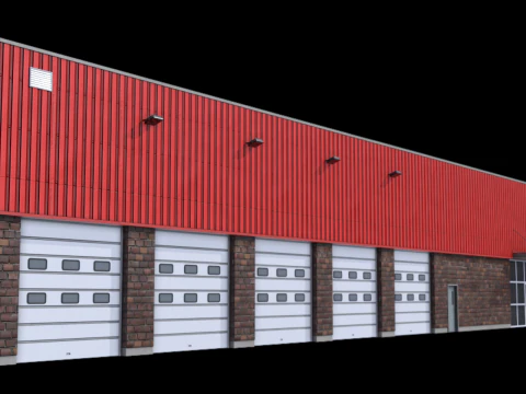 Industrial Building 16 3D Model