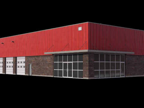 Industrial Building 16 3D Model
