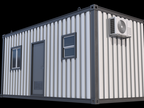 Construction Site Cabin 3D Модель