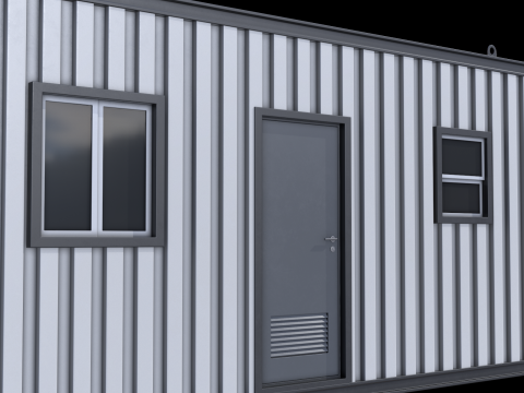 Construction Site Cabin 3D Модель