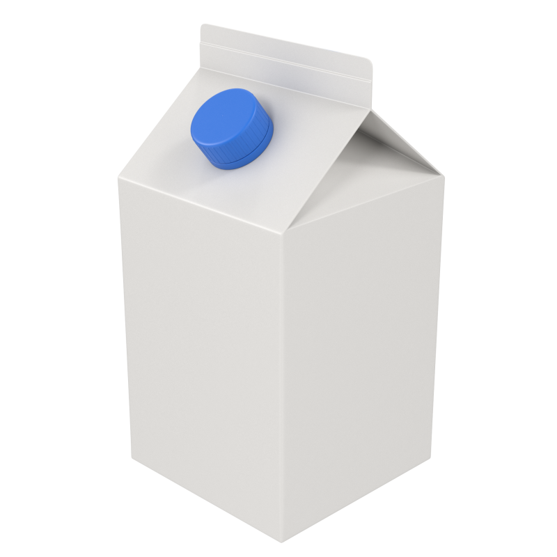 Milk Carton Modelo 3D .c4d .max .obj .3ds .fbx .stl .blend
