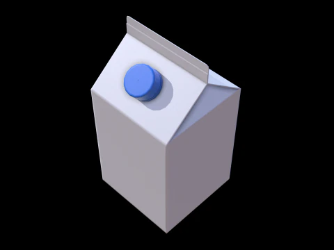 Milk Carton 3D Model