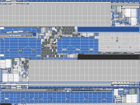 Industrial Building 17 Blue Modello 3D