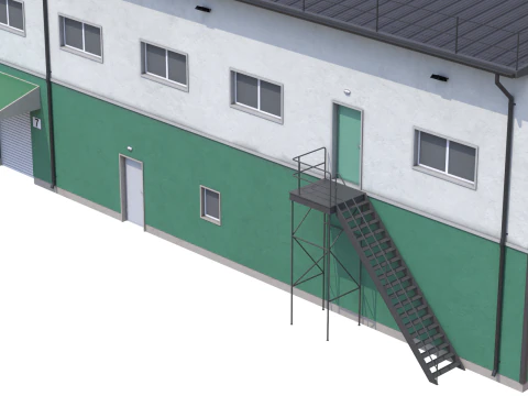 Industrial Building 17 3D Model