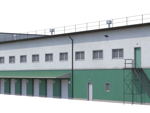 Industrial Building 17 3D Model