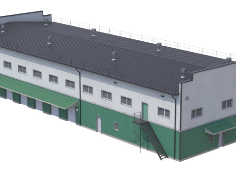 Industrial Building 17 3D Model