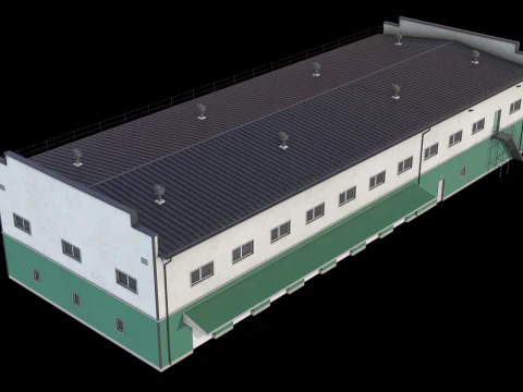 Industrial Building 17 3D Model