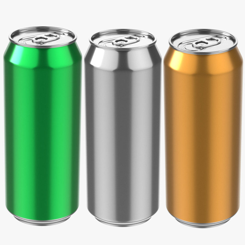 Aluminum Can 2 Model 3D .c4d .max .obj .3ds .fbx .stl .blend 