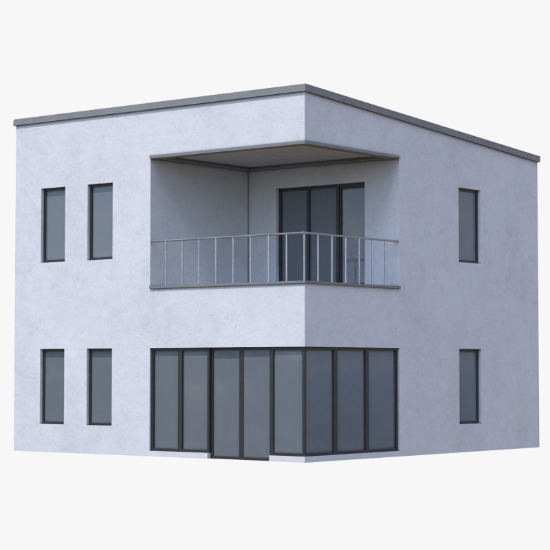 Modern House 3Dモデル .c4d .max .obj .3ds .fbx .stl .blend 
