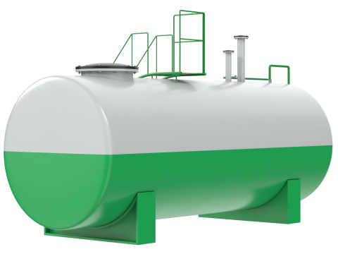 Green Industrial Tank PBR 3D Модель