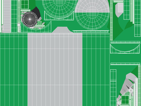 Green Industrial Tank PBR 3D Модель