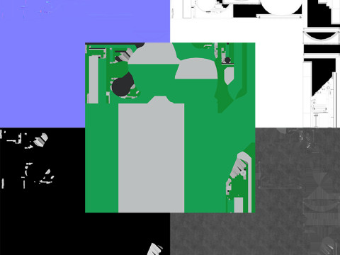 Green Industrial Tank PBR 3D Модель