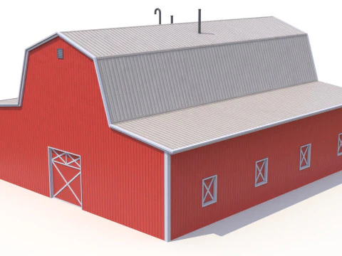 Red Farm Barn 18 3D Model