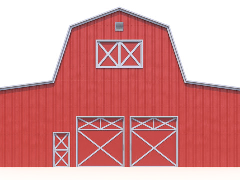 Red Farm Barn 18 Model 3D