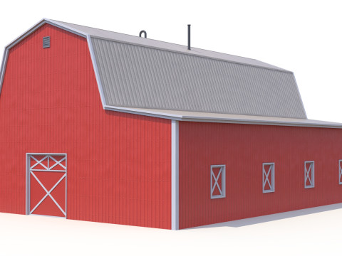 Red Farm Barn 18 Model 3D