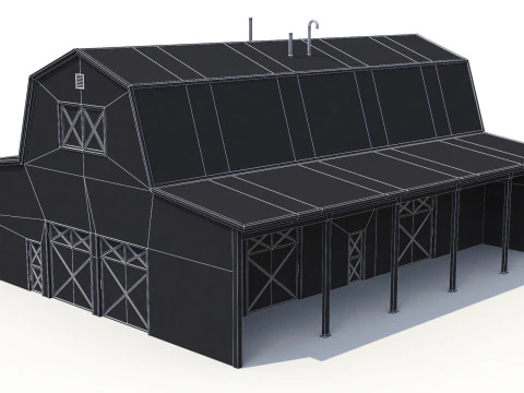 Red Farm Barn 18 3D Model