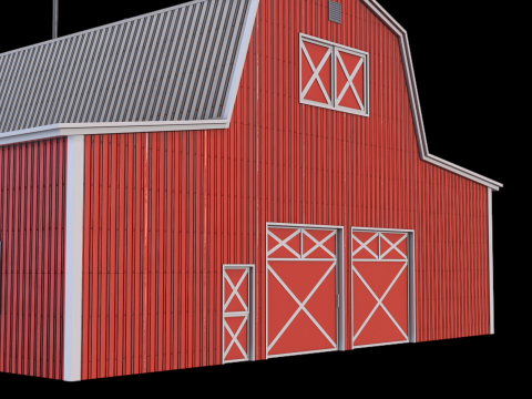 Red Farm Barn 18 Model 3D