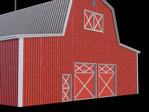 Red Farm Barn 18 3D Model