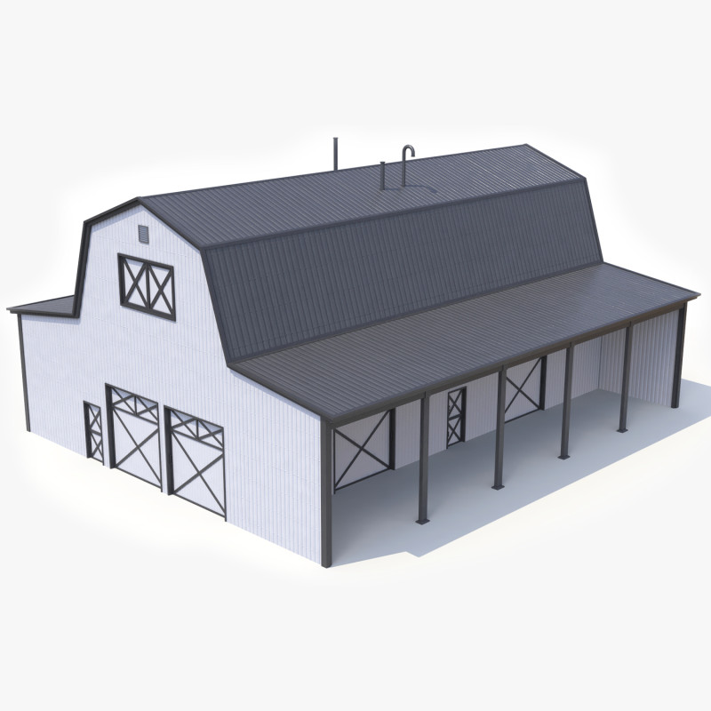Farm Barn 18 3D 모델 .c4d .max .obj .3ds .fbx .stl .blend