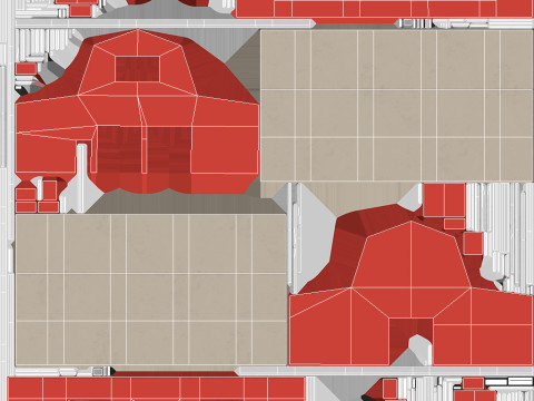 Red Farm Barn 19 PBR Model 3D