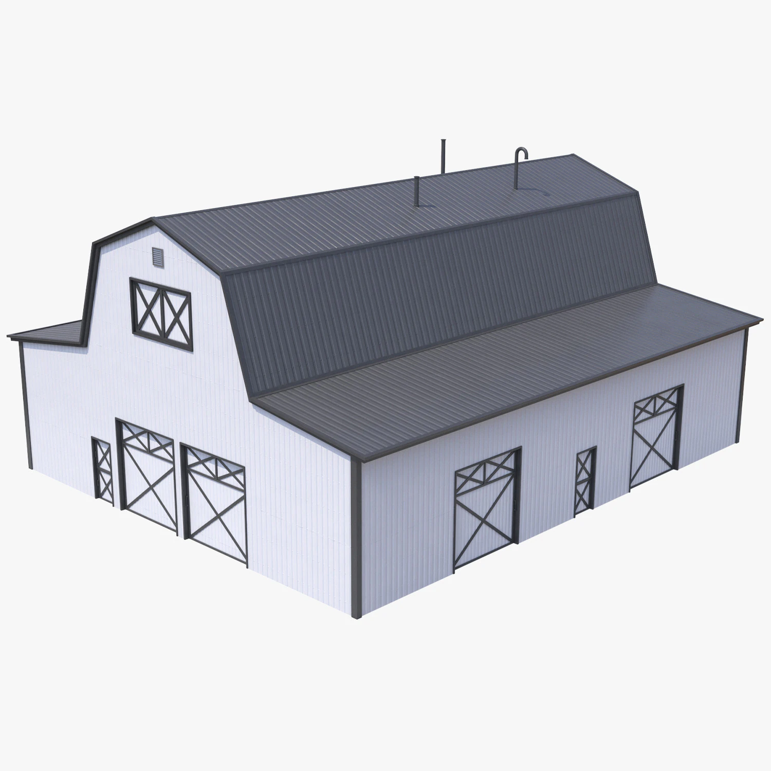 Farm Barn 19 PBR 3D Model .c4d .max .obj .3ds .fbx .stl .blend