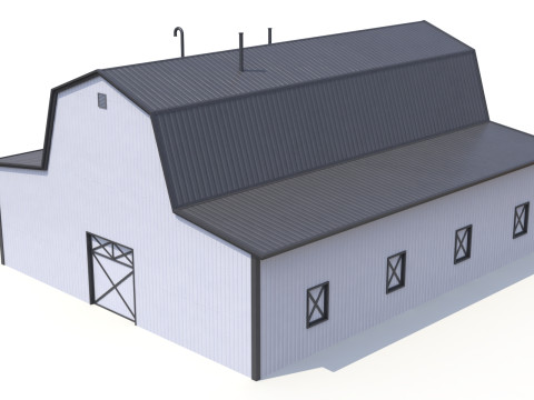 Farm Barn 19 PBR Model 3D