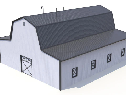 Farm Barn 19 PBR 3D Model