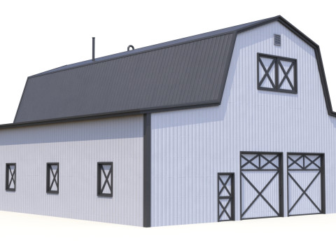 Farm Barn 19 PBR Model 3D