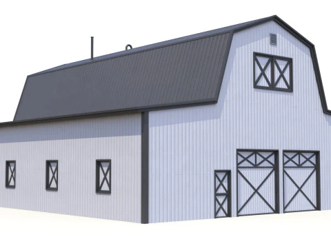 Farm Barn 19 PBR 3D Model