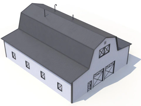 Farm Barn 19 PBR 3D Model