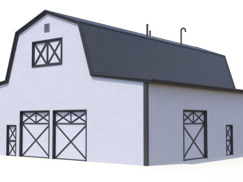 Farm Barn 19 PBR Model 3D