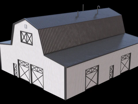 Farm Barn 19 PBR 3D Model