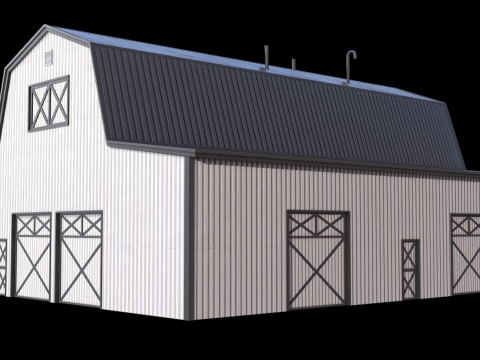 Farm Barn 19 PBR Model 3D