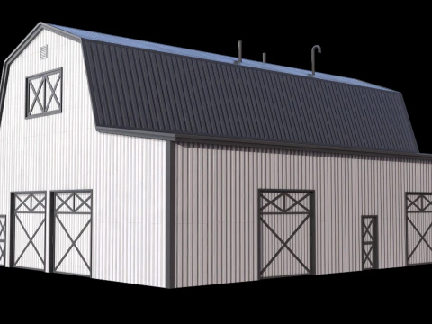Farm Barn 19 PBR 3D Model