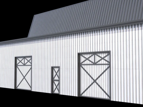 Farm Barn 19 PBR 3D Model