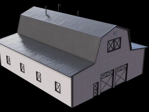 Farm Barn 19 PBR 3D Model