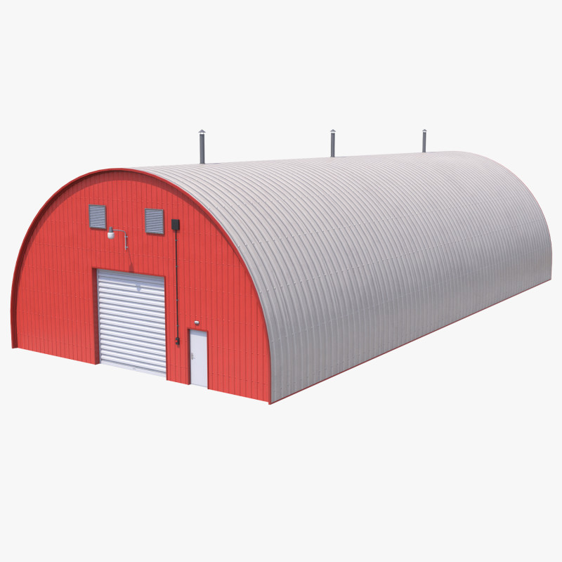 Red Farm Hangar 20 3D 模型 .c4d .max .obj .3ds .fbx .stl .blend 