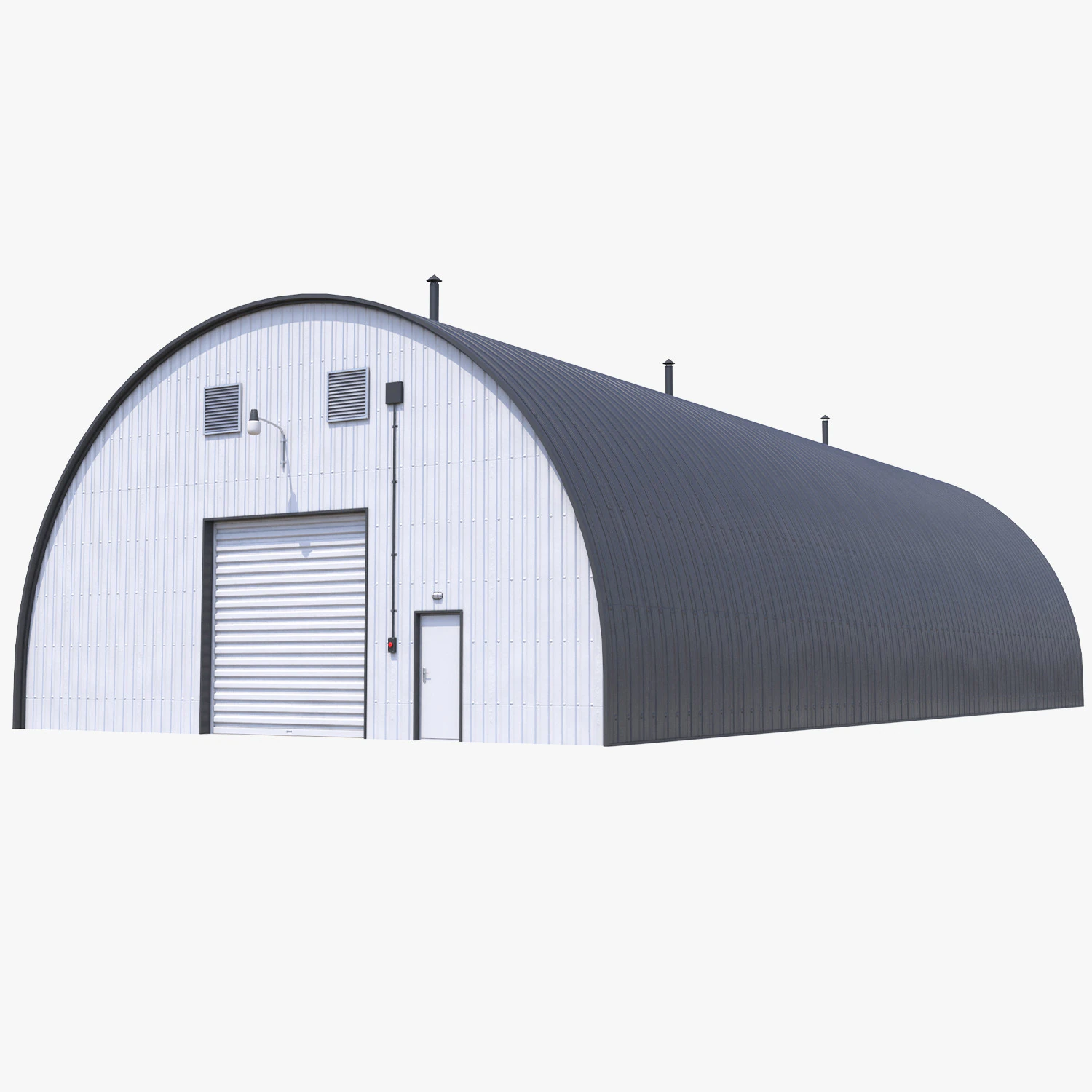 Hangar Industriel Modèle 3D .c4d .max .obj .3ds .fbx .stl .blend 