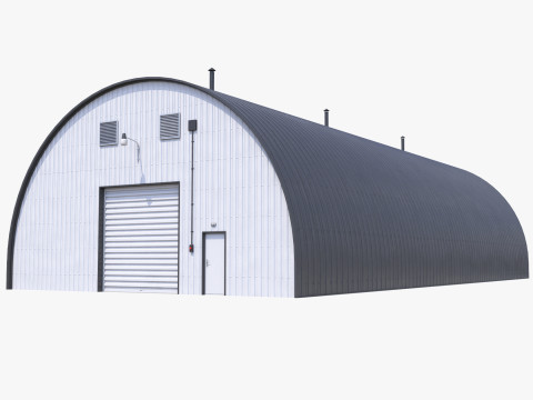 Industrial Hangar 3D Model