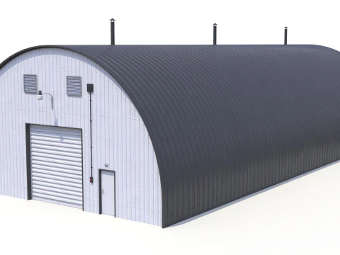 Hangar Industriel Modèle 3D