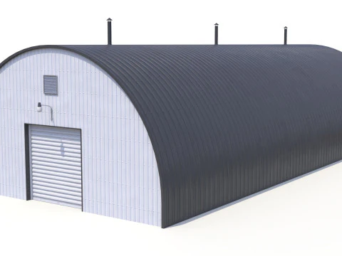 Hangar Industriel Modèle 3D