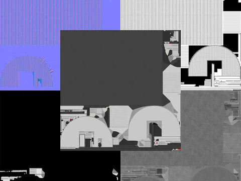 Hangar Industriel Modèle 3D