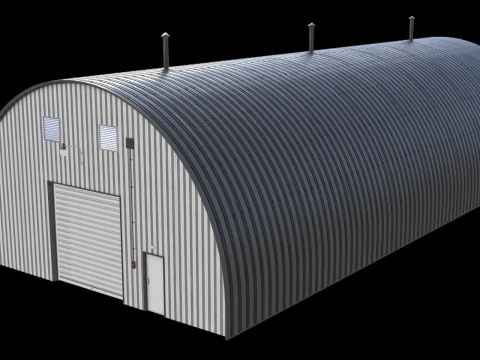 Hangar Industriel Modèle 3D