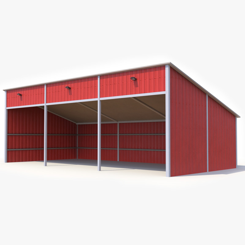 Silage Clamp 12 PBR 3D Model .c4d .max .obj .3ds .fbx .stl .blend 