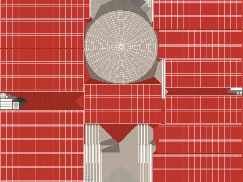 Red Farm Silo PBR 3D 모델