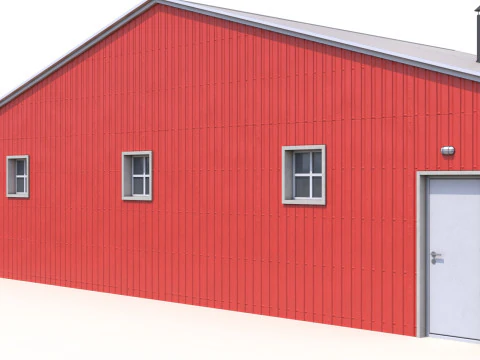 Red Farm Building 22 3D Model
